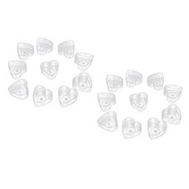 20 pcs 심장 모양 지우기 캔들 홀더 tealight 홀더 웨딩 파티 크리스마스 장식, 40x12mm, 클리어, 플라스틱