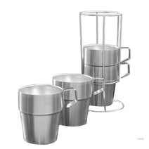 자동차 컵홀더 M5TC 4 피스 캠핑 컵 홀더 금속 마시는 안경 야외 식기