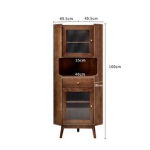 원목 코너 ㄱ자 선반 진열장 원목 코너장, 월넛L