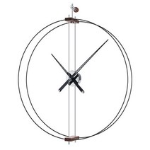 모듈 벽시계 엔틱 태엽 괘종 가벼운 베이직 명품 스페인 간단한 현대 홈 아트 시계 크리 에이 티브 라이트 럭셔리 미니멀리스트 성격 거실, Silver plated_Diameter 80