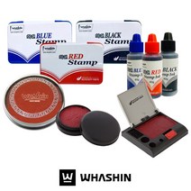 화신 원터치 나사형 인주 스탬프 패드 리필잉크