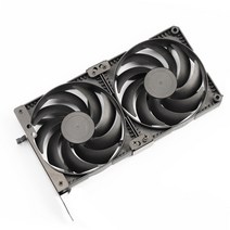 그래픽카드 보조 쿨러 채굴 냉각 쿨링 방열패드 팬 pci 슬롯 듀얼 마운트 랙 브래킷, 듀얼 mga 팬 버전 소형 3핀 인터페이스