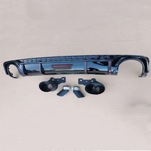오리지널 RS7 2019 2020 용 자동차 머플러 팁 + 리어 디퓨저 새로운 스타일 광택 블랙 바디 키트 리얼 립, 01 Original RS7 19-21