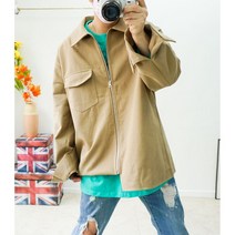 남자 데일리룩 봄 가을 집업 지퍼 남방 면자켓 빅사이즈자켓