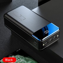 파워뱅크 캠핑용 향상된 빠른 충전 100000mAh 네 USB 출력 PD 보조베터리 휴대용 배터리 충전기 PoverBank, [02] Black