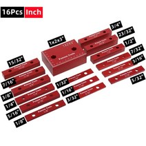 디월트 마끼다 목공 공구 트리머 16 인치9 미터법 설정 블록 높이 게이지 세트 라우터, 16pcs 인치 상자 없음