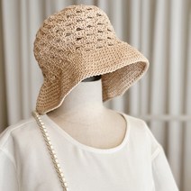 [DIY] 모아레이스버킷햇뜨기 코바늘모자뜨기 뜨개모자패키지, 아이보리, 1개