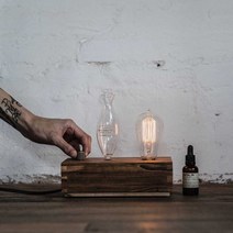 아로마기계 테라피 디퓨저 향수 실험실 레트로 에센셜 오일 램프, 조명 미포함 (오일 1병 포함) +오일 2병