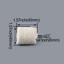 연마 샌딩 연마제 폴리싱 트리머 사포 버핑 연마 휠 코튼 린트 천 금속 보석 거울 연마 휠 드릴 용 14 생크, 원통형 40mm