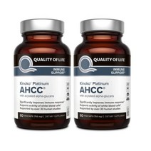 1+1 QUALITY OF LIFE 키노코 플래티넘 AHCC 표고버섯균사체 750mg 60캡슐