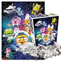 뽀롱뽀롱 뽀로로 직소퍼즐 100pcs: 우주여행, 남색, 100피스