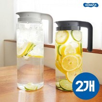 코멕스 트라이탄 원형 물병 2개세트 모음 (4종/택1), 02.트라이탄 원형물병 1.7L 차콜 2개