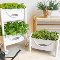 저면관수 시스템 자동 급수 화분 1단 2단, 투명