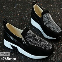 도오빠 여성 키높이 슬립온 운동화 스니커즈 스팽글 발편한 통굽 여자신발_카다시