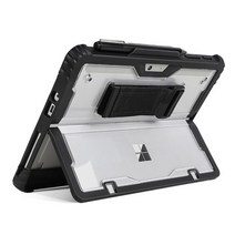 서피스독 Microsoft surface pro 8 7 6 5 4 lte surface go 1 2 3 올인원 보호 케이스 마그네틱 펜 홀더가있는 견고한 커버 케이스, 없음, 검은색