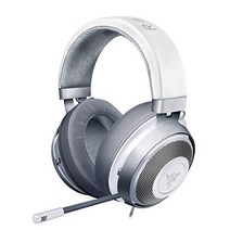 Razer Kraken 미국정품 게이밍 헤드셋 경량 주변소음 차단 형광 프로그래머 마이크, 머큐리 화이트