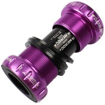 MTB 자전거 하단 브래킷 알루미늄 방수 BSA 68/73mm 나사/나사 유형 크랭크 세트 베어링 산악 자전거 축 부품, 06 purple