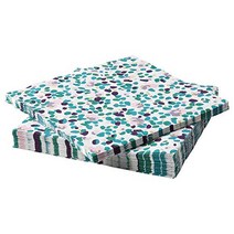IKEA IKEA TACKSAMHET : 종이 냅킨 33 × 33cm 30 매 세트 멀티 컬러 (903.428.86)