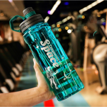 헤보모리 대용량 헬스보틀 운동물병 3000ml 1100ml 2000ml휴대용물통 등산 외출 내열성 야영하다 밀봉하다, 블루, 2000ml