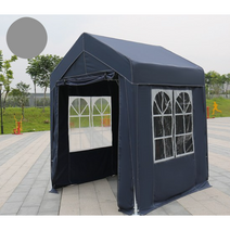 야외 차양막 텐트 방수 캐노피 글램핑 티피 거실형 텐트 가제보 캐노피 천막, 네이비 풀커버 2x2m