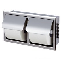화장실 벽 매립형 이중휴지걸이 롤휴지걸이 EBA907B, 1개