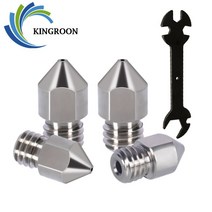 킹룬 KINGROON 5pcs 3D 프린터 MK8 노즐 티타늄 합금 압출기 1.75mm 필라멘트 용 핫 엔드 메탈 M6 스레드, [06] Brazil Free Shipping