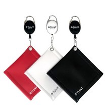 턴트골프 골프타올 볼클리너 릴와이어타월 클럽수건, 블랙