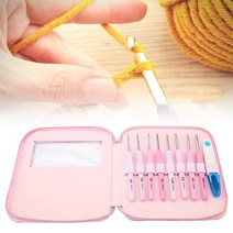 그라데이션 컬러 코바늘 9개 튤립 에티모 크로셰 후크 크로셰 튤립 후크 세트 뜨개질 바늘 스티치 다채로운 부드러운 손잡이 포함