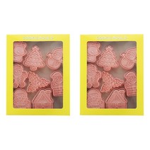 Mian Xiao Xin 비스킷 몰드 DIY 3D 입체 홈베이킹 도구 아이싱 쿠키스탬프 8종 세트, 2개, 크리스마스 C