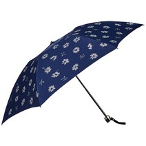 [랑방 온 블루] MOONBAT(문밧트) LANVIN en Bleu(람방 온 블루) 반짝이 프린트 꽃무늬 접는 우산 우산 퀵 아치 레이디스 선물 선물 21-084-10747-02-74-55 ㎝