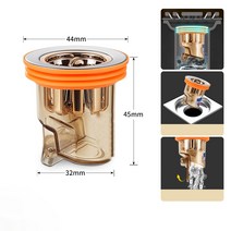 DND마켓 악취차단 하수구 배수구 트랩 머리카락 거름망 자동개폐 모든하수구적용 존글로벌 A타입, 1개