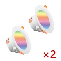 스마트전구 LED IOT LED Downlight WiFi TUYA 똑똑한 생활 조광 반점 Bluetooth 램프 7W 9W 15W RGB 변화 A, 03 9W, 02 2pcs Downlight