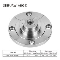 몽이몰 호환 3.5 인치 목공 선반용 턱 4-턱 높은 인장 강철 척 액세서리, MINI STEP JAW (6024), 1개