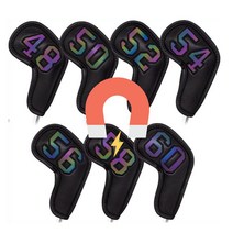 웨지커버 자석 홀로그램 골프 48 50 52 54 56 58 60도 샌드 블랙 가죽, 웨지커버 홀로그램 블랙 54도, 캠프빌리지 54도