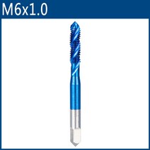 나사산 철 스테인레스 드릴탭 핸드탭 기리탭 탭드릴 XCAN 메트릭 나사 탭 HSS M2-M6 스레드 탭 나노 블루 코팅 기계 플러그 스레딩 도구 나선형 탭 드릴 1PC, 07 M6x1.0, 01 1pc