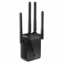 lte라우터 휴대용 와이파이 라우터 포켓파이 pzzpss 무선 m-95b 리피터 300m 신호 증폭기 익스텐더 4 안테나 신호 증폭기 사무실 홈, 검은색, 나는 플러그