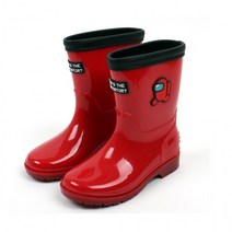 어몽어스 크루원 레드 PVC 아동 장화 키즈 레인부츠