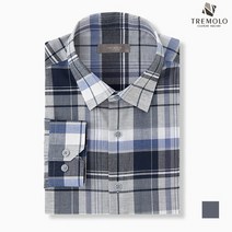 [TREMOLO] 남성 체크패턴 긴소매 남방__TRBNLWS2411