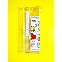 유니 BT21 친구들 스타일핏 홀더 8색 리필심 선물 세트 투명 케이스 포장, 화이트 홀더(투명케이스)와 8색 리필심 세트