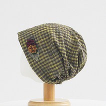 지오마켓 봄 가을 중년 여성 플라워 패션 비니 항암 모자 실내 병원 식당 머리 두건