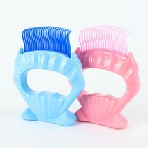 반려동물 죽은털 제거 빗 조개빗, 핑크