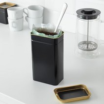 이케아 BLOMNING 블롬닝 사각 틴 케이스 11x7x20cm 커피 차 티백 보관함