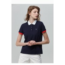 헤지스 여성용 네이비 반팔셔츠 반팔티셔츠 ASTSE03BX02