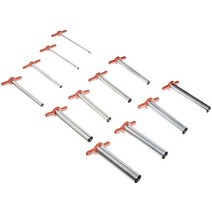 Humboldt H-9664 도금 황동 코르크 보러 세트 핸들 포함 0.5 cm ~ 0.9 OD (12개 세트)