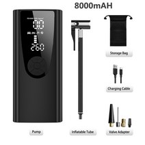자동차 오토바이 자전거타이어 공기 주입기 8000mah 자동차 공기 압축기 12v 150psi 전기 무선 타이어 팽창기 펌프 휴대용 공기 펌프 자전거 보트 자동 타이어 공, 협력사, ap015 신호 없음