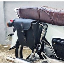 발통마켓 클래식 오토바이 가방 사이드백 슈퍼커브 부캐너 스쿠터 리어백 프론트백, 슈퍼커브버클가방(블랙2개)