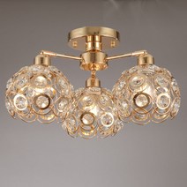 LED 오드리 3등 직부 식탁등 거실등 포인트등 글라스 크리스탈 갓등 인테리어 조명