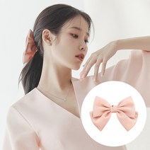 [제이에스티나] [아이유 PICK] LALA J 새틴 리본 헤어핀 - 핑크 (JALJHP3BS804FA000)