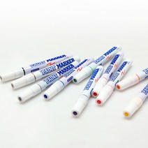 다목적 페인트 마카 얇은 보드 디자인 마크펜 낱개 11색 마카펜 흰색 마커 색깔 펜 데코 문화 칼라 컬러 팬 산업용 공업용 일러스트 애니메이션 윈도우 페인팅 인테리어, 분홍 (503152)