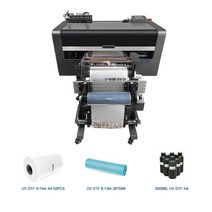 Colorsun-UV DTF 프린터 A3 엡손 XP600 UV 스티커 금속 아크릴 유리 병 나무 자동차용 기계, 03 Printer with Ink